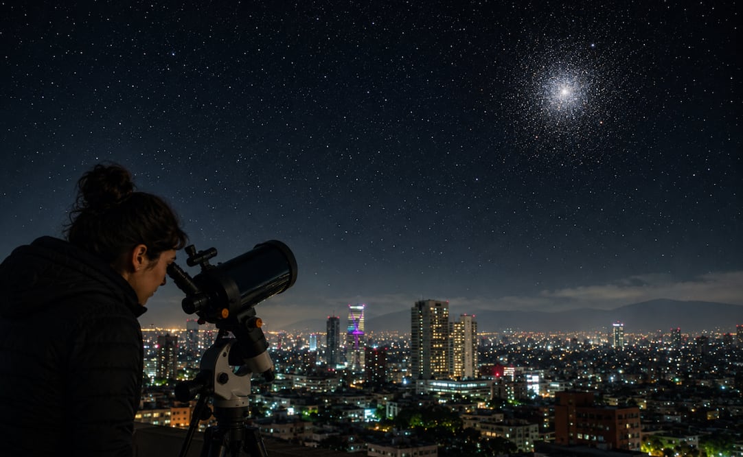 M13 iluminará el firmamento de mayo; ¿cómo y cuándo observar este enjambre estelar en México? Foto: Imagen generada con IA