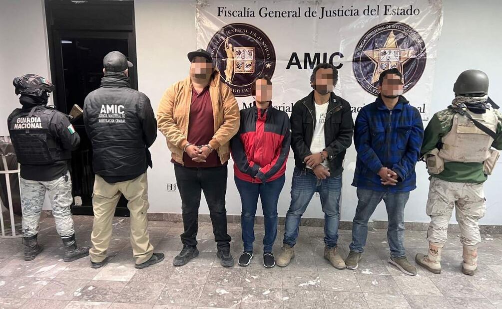 Las personas detenidas fueron puestos a disposición del Ministerio Público Federal para la respectiva investigación (04/02/2025). Foto: Mesa Estatal de Seguridad