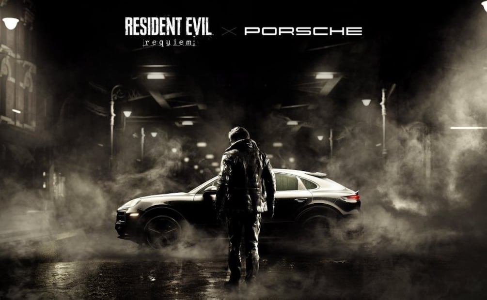 Colaboración de la marca alemana Porsche y Resident Evil Requiem. Foto: Capcom Resident Evil Requiem