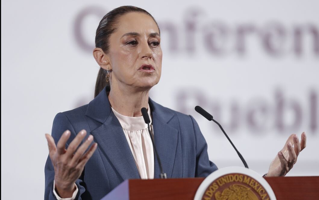 Claudia Sheinbaum en la mañanera del 13 de marzo de 2025. Foto: EFE