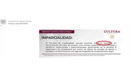 Por error, Secretaría de Cultura pide a empleados "fomentar el acoso"
