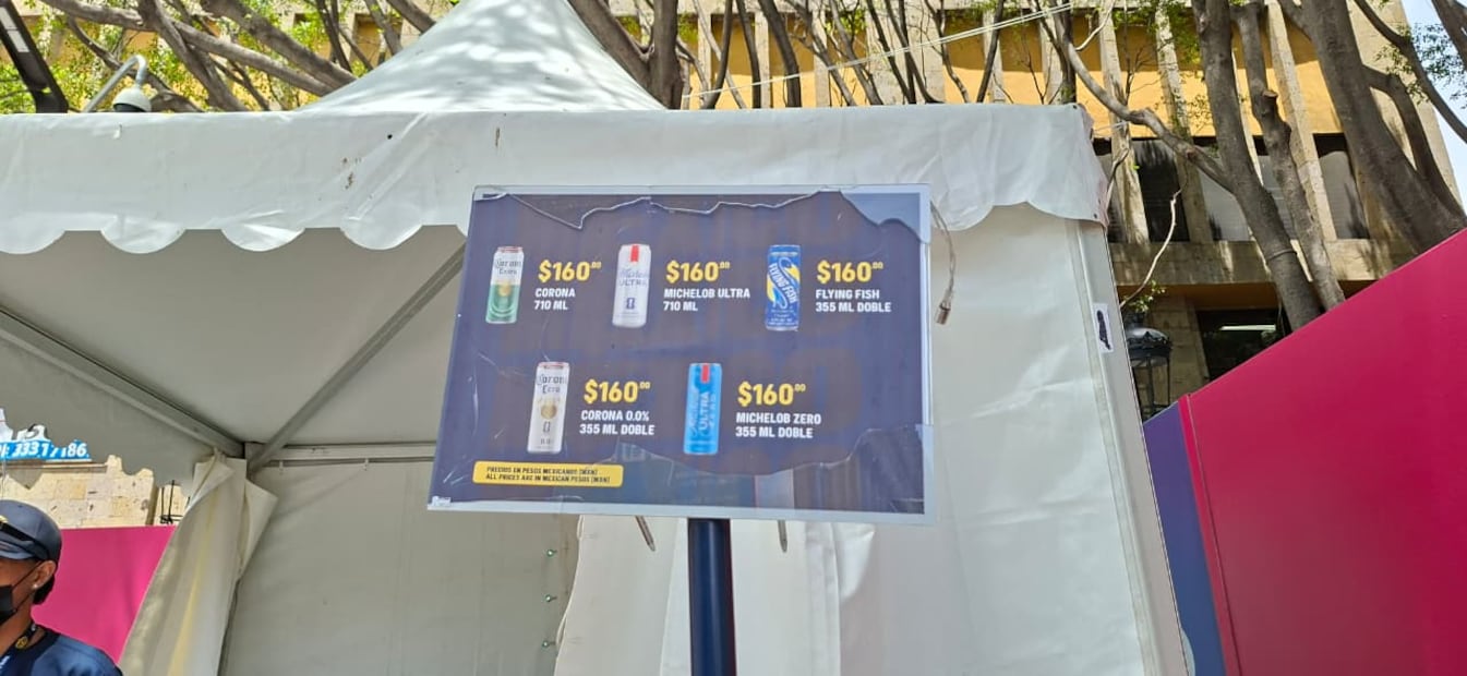Estos son los precios de las comidas y bebidas en el FIFA Fan Fest de Guadalajara / Fotos: Sebastián García - EL UNIVERSAL
