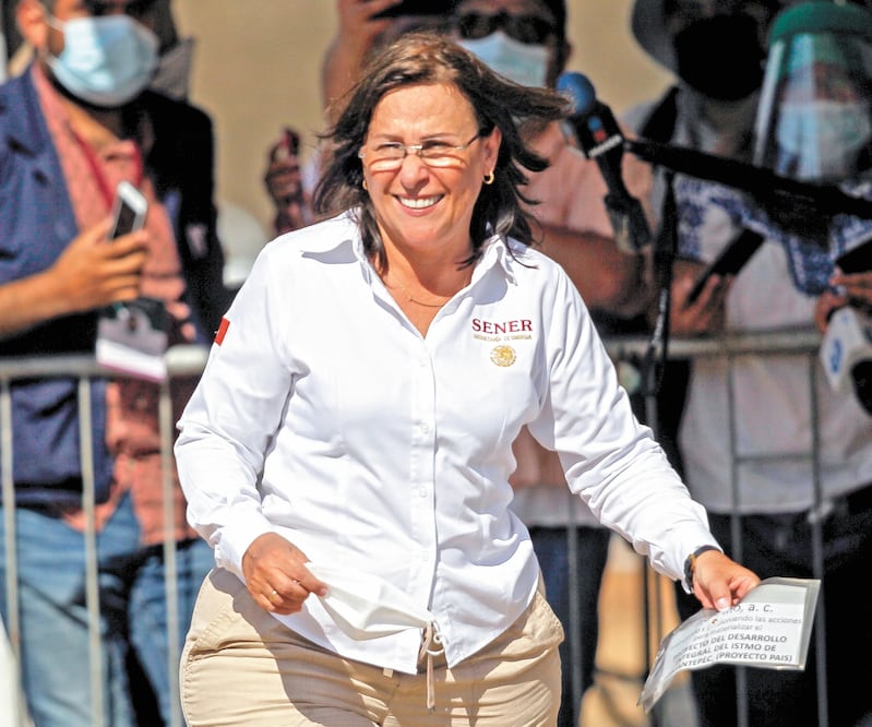 Rocío Nahle, secretaria de Energía, podrá incursionar con sus marcas en servicios de publicidad y en gestión de negocios comerciales. ARCHIVO EL UNIVERSAL