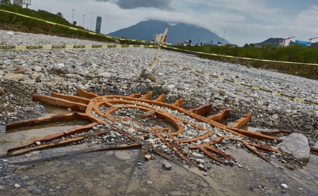 The religious image was lost in 2010 due to hurricane Alex - Photo: Taken from Monterrey government's Twitter account