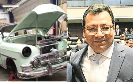 Magistrado usa taller de tribunal para restaurar sus autos clásicos