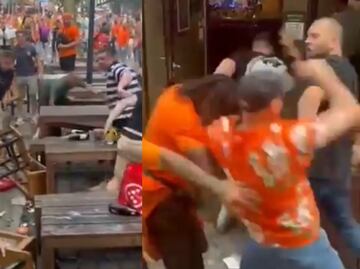 Aficionados de Países Bajos e Inglaterra protagonizan pelea campal previo a la semifinal