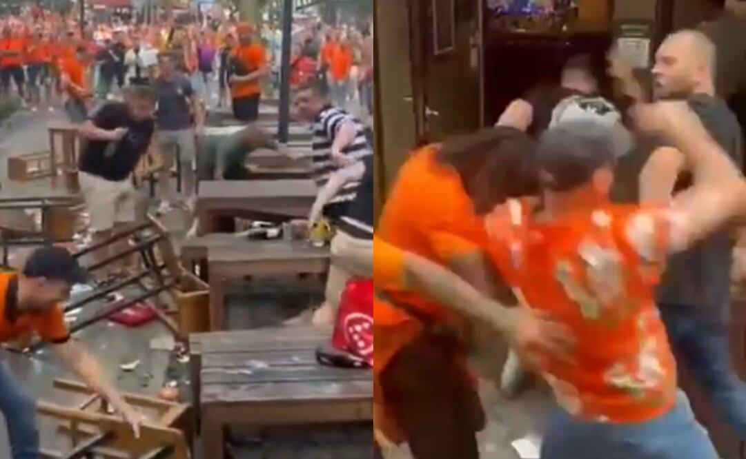 Aficionados de Países Bajos e Inglaterra protagonizan pelea campal previo a la semifinal