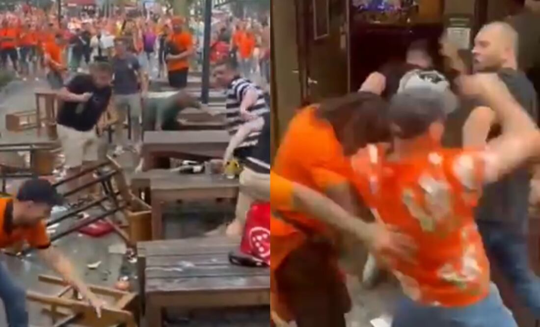 Aficionados de Países Bajos e Inglaterra protagonizan pelea campal previo a la semifinal