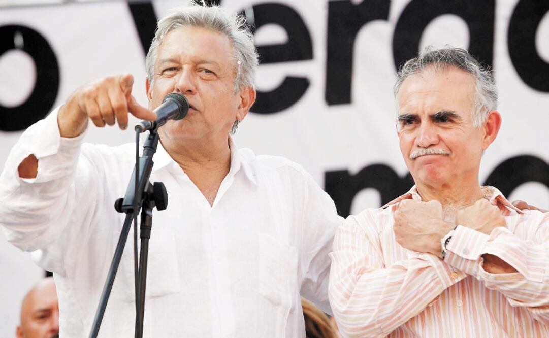 La visita de Andrés Manuel López Obrador a instalaciones de una empresa de Alfonso Romo (derecha) fue vista como un eventual conflicto de interés. (ARCHIVO EL UNIVERSAL)