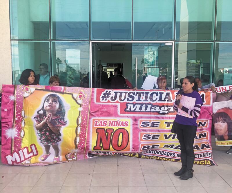 La pequeña Mili murió el 14 de mayo debido a los golpes que le propinó su padrastro. Hace tres semanas se vinculó a proceso por feminicidio al agresor. Foto/FRANCISCO RODRÍGUEZ. EL UNIVERSAL