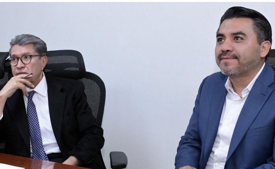 Ricardo Monreal se reúne con el director de la Conagua, Efraín Morales. Foto: Especial.