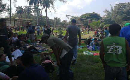 Descansa segunda caravana en Matías Romero, Oaxaca; suman 200 migrantes repatriados