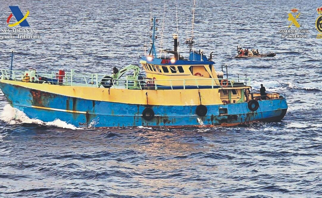 Las autoridades españolas incautaron unas 3 toneladas de cocaína frente a las costas de las Islas Canarias, en la embarcación Sky White. FOTOS: AFP