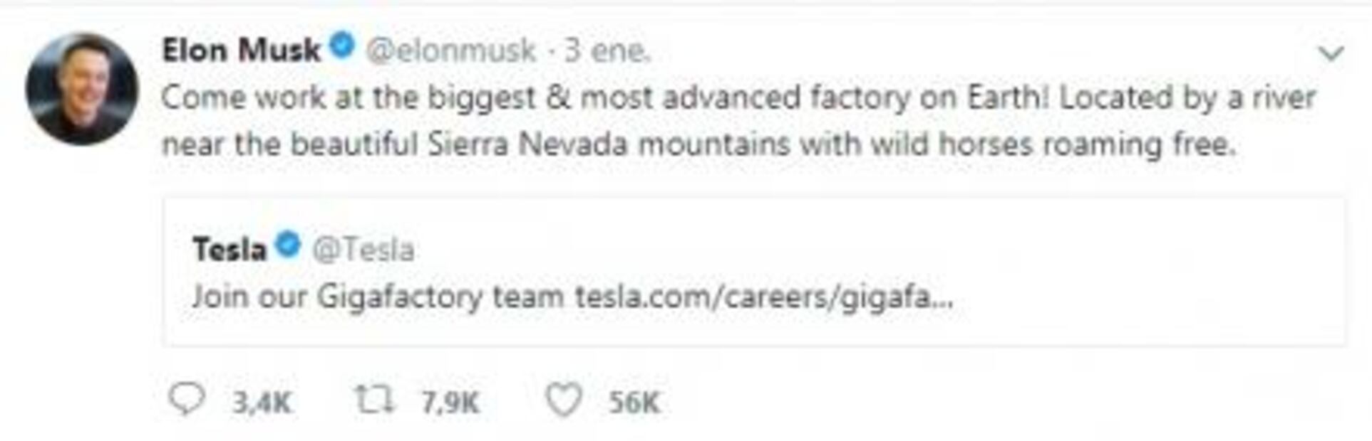 Tesla da empleo a mexicanos