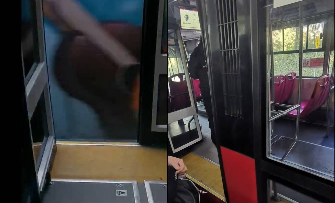 Ahora, se abren las puertas del Metrobús en marcha. Foto: @GuiaIvonne