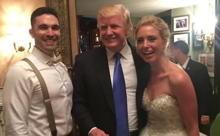Trump aparece sorpresivamente en boda de Nueva Jersey