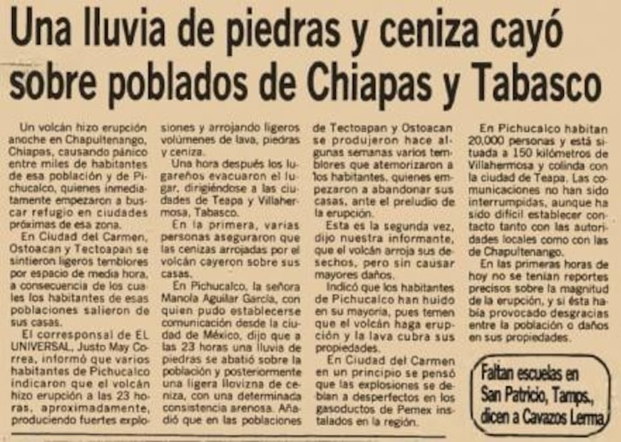 Cuando México tuvo su propio Volcán de Fuego