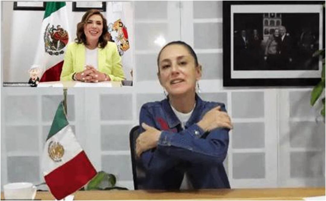 Claudia Sheinbaum y Marina del Pilar. Foto: Especial