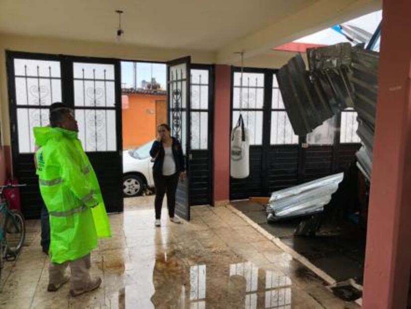 Daña remolino 41 casas en San Cristóbal de las Casas, Chiapas