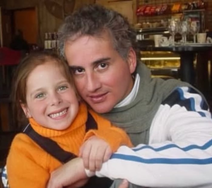 Fátima Bosch y su papá Bernardo Bosch.