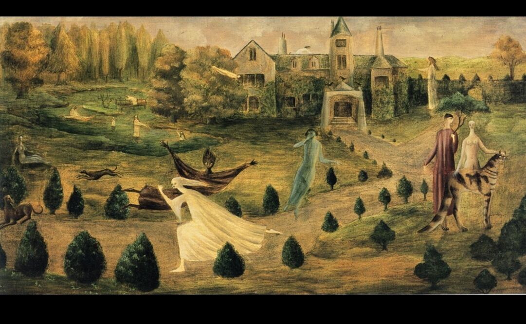Imagen de la obra "Crookey Hall", casa de la familia de Leonora Carrginton. © Estate of Leonora Carrington/ARS