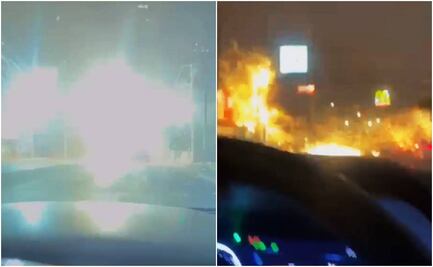 VIDEO: Rayo cae en poste y provoca explosión eléctrica, durante la tormenta de arena en Guaymas, Sonora