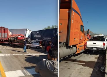 ¡Reportan filas kilométricas! Carambola paraliza circulación en la México-Querétaro, a la altura de San Juan del Río