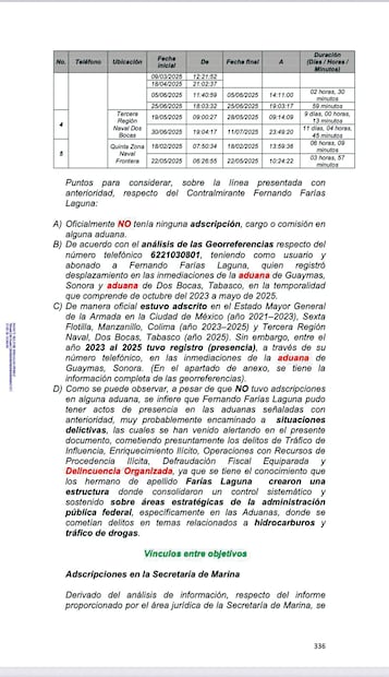 Documento de Fiscalía