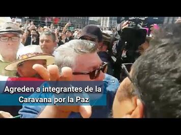Simpatizantes de AMLO agreden a integrantes de la Caravana por la Paz