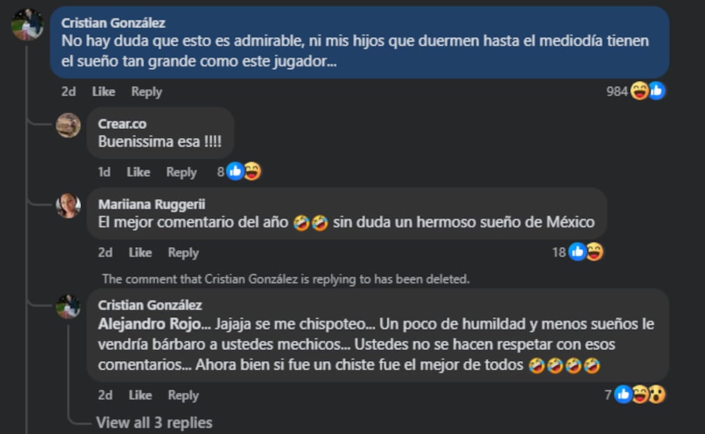 Las burlas del público argentino hacia Santiago Giménez