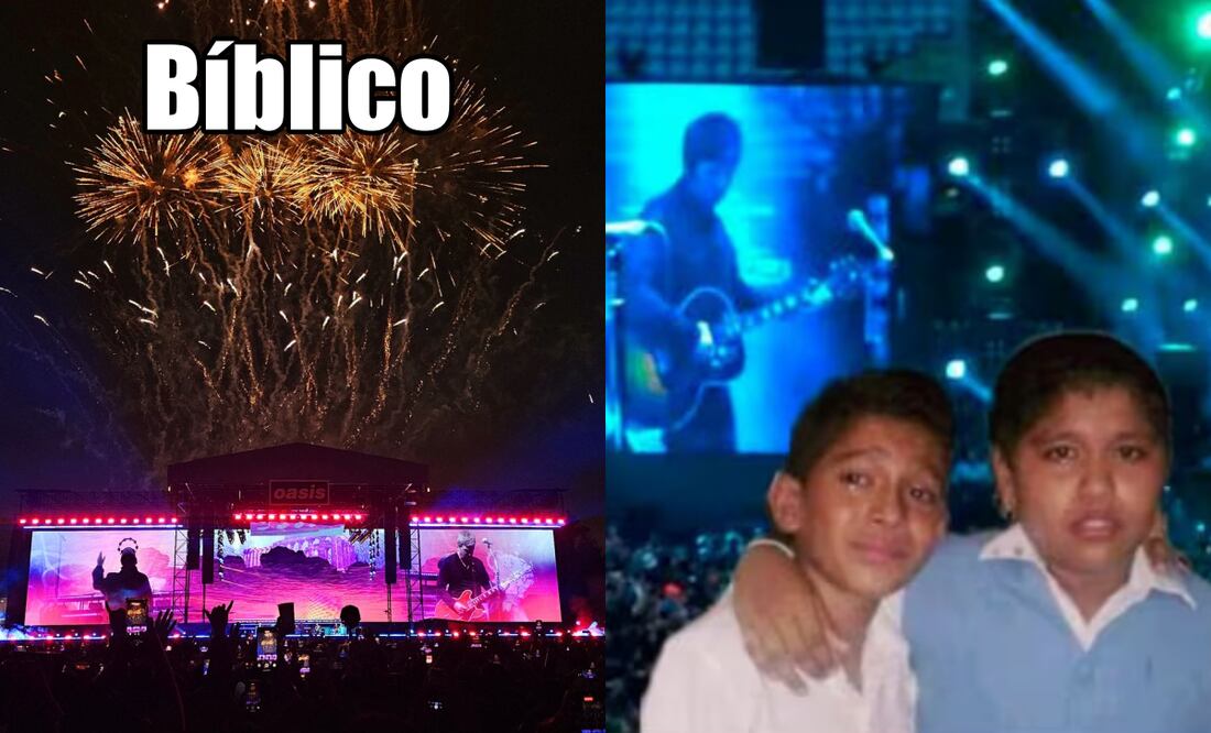 El primer concierto en la CDMX de la banda británica, Oasis, ha dejado una ola de memes en redes sociales. Foto: X
