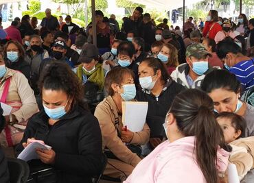 Reactivan uso de cubrebocas en reparto masivo de tinacos en Atizapán