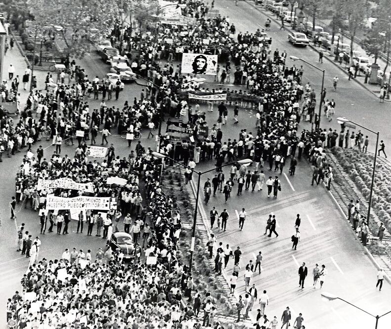 Marcha del 14 de agosto de 1968. Foto: Archivo EL UNIVERSAL