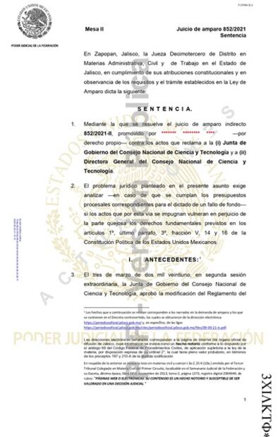 Conacyt de la 4T enfrenta 685 demandas de amparo