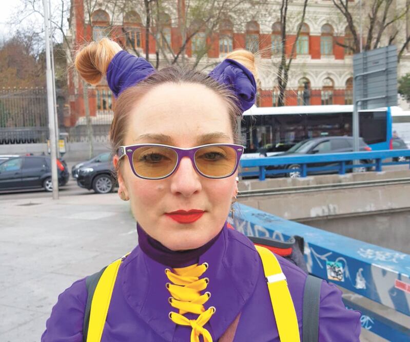 Izaskun participó en la marcha por el Día Internacional de la Mujer; dijo que el problema que aún persiste es el abuso en algunas instituciones. LUIS MÉNDEZ. EL UNIVERSAL