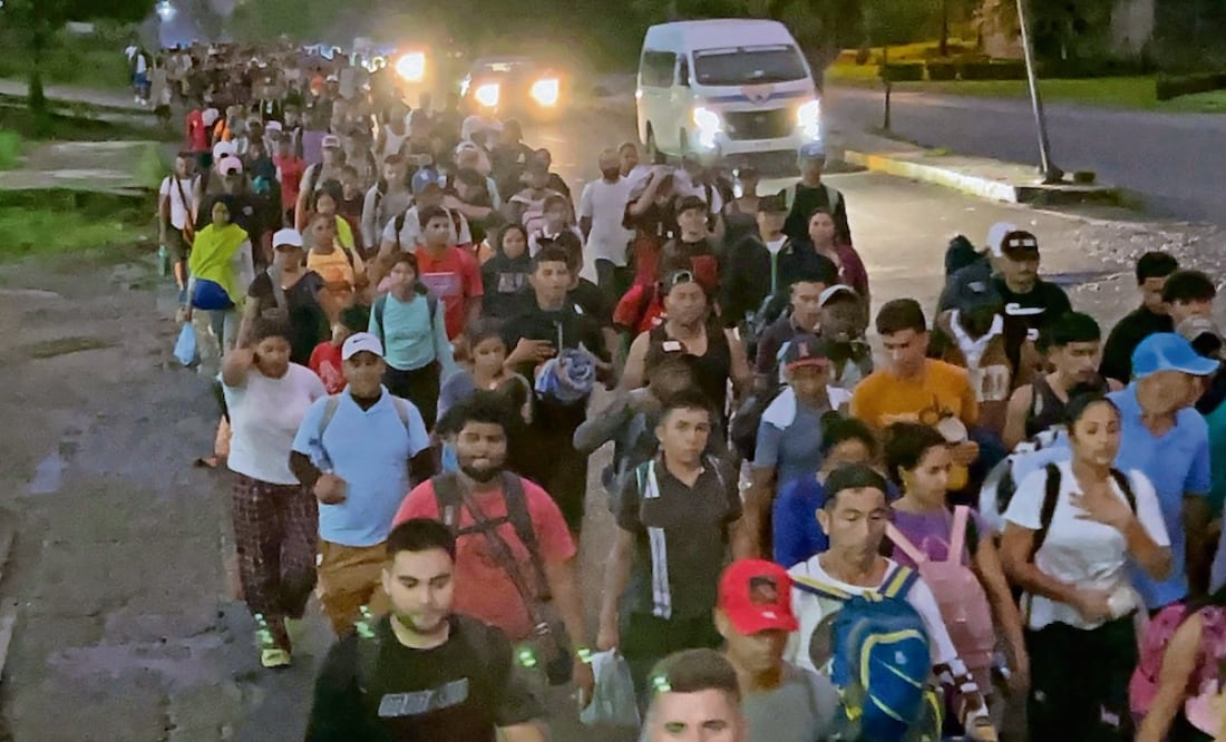 Los migrantes que avanzaban por Chiapas se dispersaron. Foto: Especial