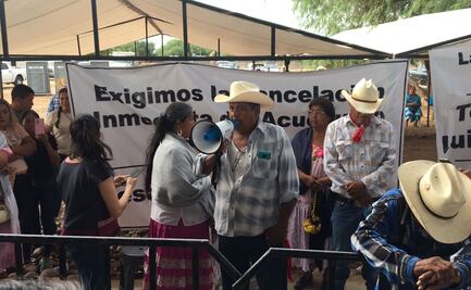 Hacen protesta pacífica durante supervisión de AMLO a los avances del plan de justicia yaqui