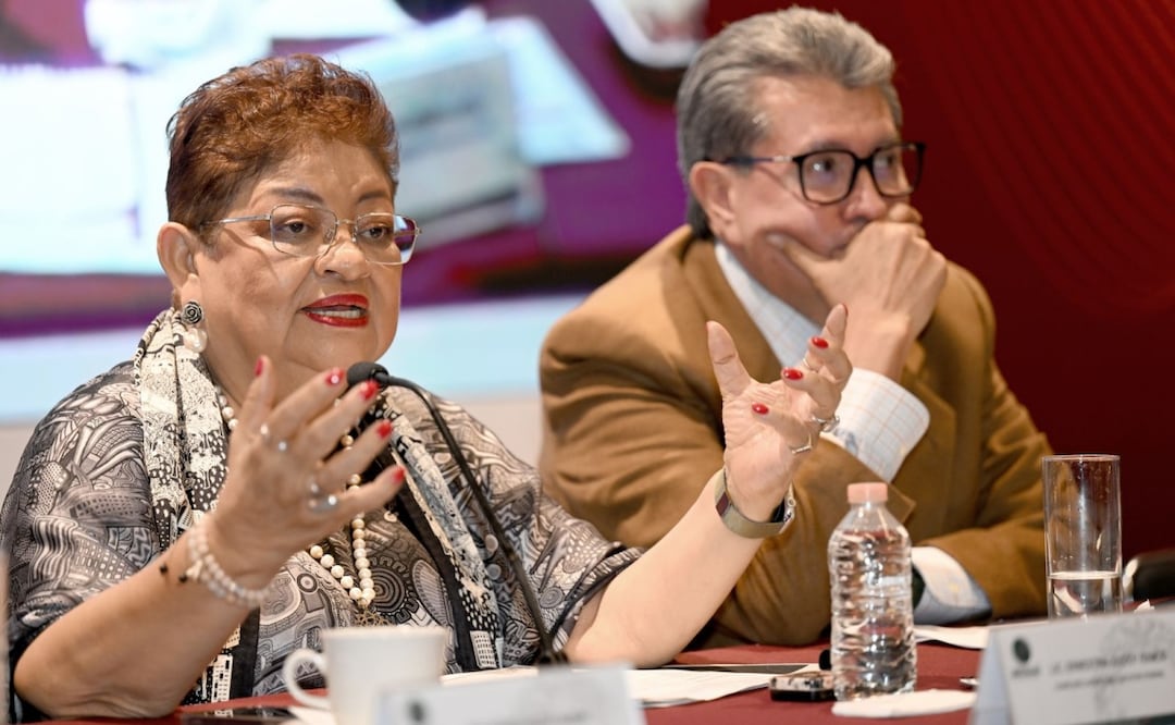 Ernestina Godoy, consejera jurídica del Ejecutivo durante reunión plenaria con los diputados federales de Morena (30/08/2025). Foto: Especial