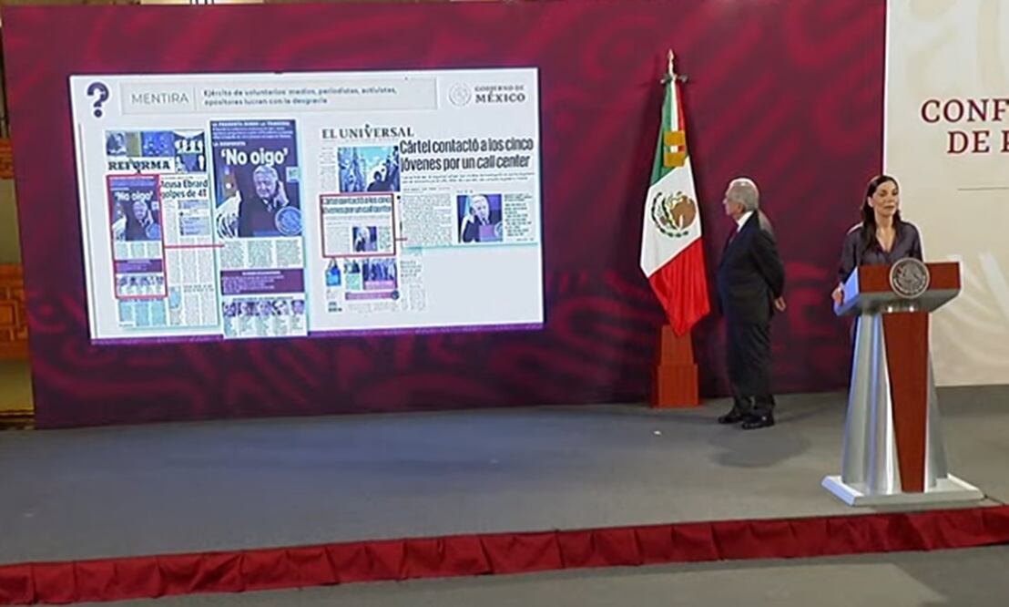 Elizabeth García Vilchis justificó que el presidente Andrés Manuel López Obrador no escuchó los cuestionamientos que le hicieron la semana pasado, al término de su conferencia, sobre la desaparición de 5 jóvenes de Lagos de Moreno. Foto: especial