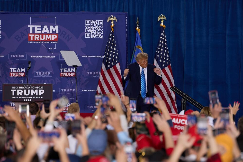 Donald Trump, exmandatario estadounidense, durante un evento en Las Vegas, Nevada. Foto: EFE