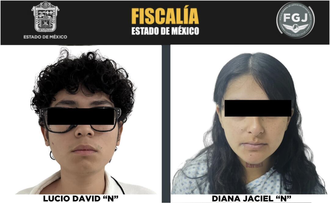 Lucio de 18 años y Diana de 21 años aparecieron sentados juntos, en la vitrina de seguridad de la sala 2 de los juzgados penales de Cuautitlán