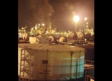 Se registra incendio en refinería de Minatitlán, en Veracruz