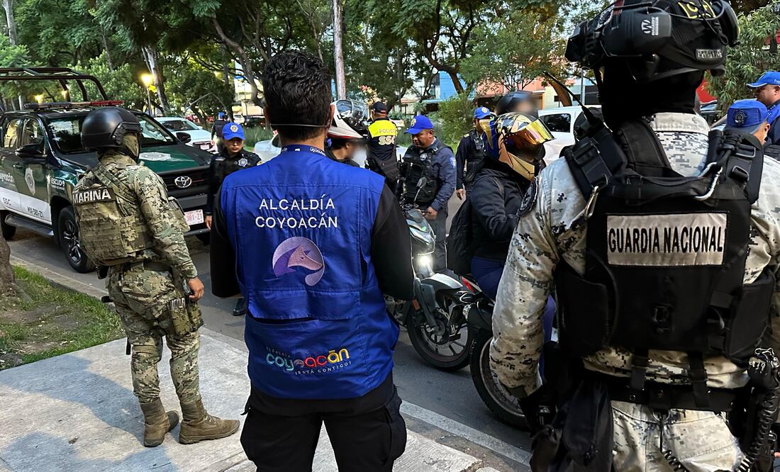 Realizan operativo de revisión a motocicletas en alcaldía Coyoacán. (Foto: especial)