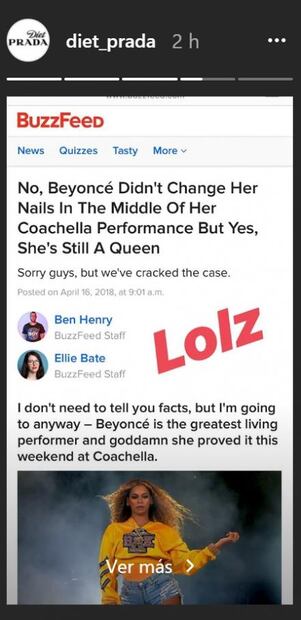 La verdad sobre el cambio de esmalte de uñas de Beyoncé en Coachella