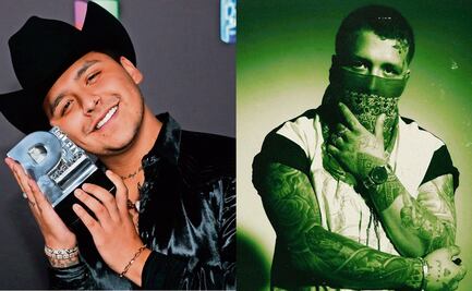 Christian Nodal explica en pleno concierto por qué se tatuó el rostro 