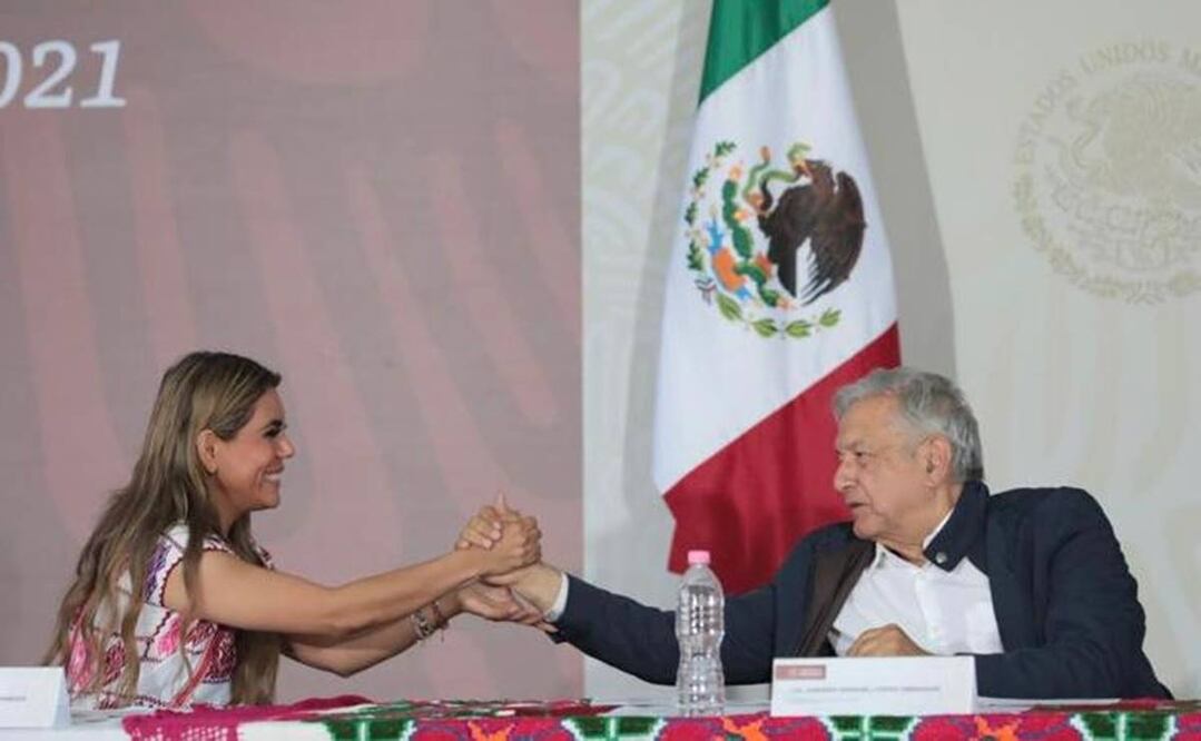 Evelyn Salgado, gobernadora de Guerrero, y Andrés Manuel López Obrador, Presidente de la República. Foto: Presidencia