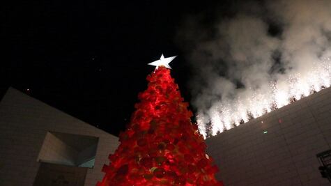 Participan más de 17 mil personas en encendido de pino navideño en NL