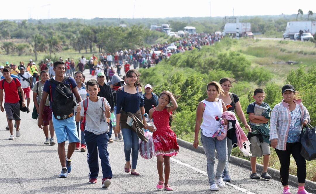 Caravana migrante en Oaxaca (Foto: Valente Rosas)