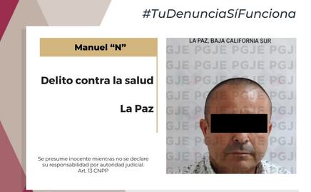 Detienen a funcionario del Gobierno de BCS con 35 dosis de narcóticos y una pistola