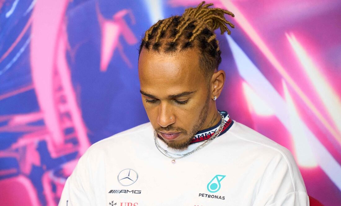 Lewis Hamilton en una conferencia de prensa de la Fórmula 1 - FOTO: AFP